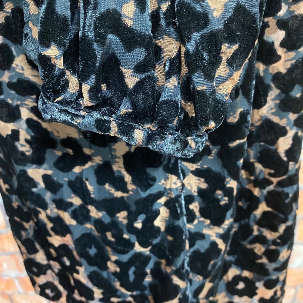 Guess Sheer Leopard Print Popover Top - image 4
